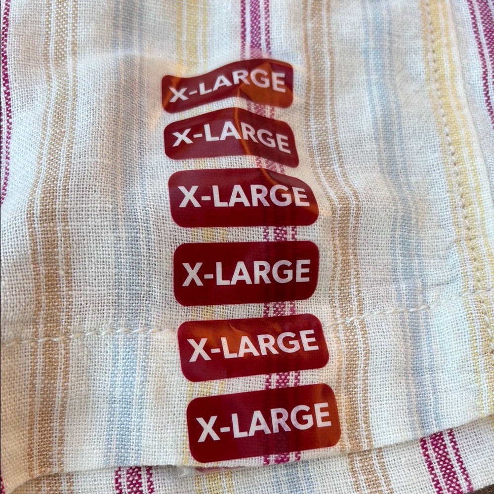 NWT GAP High Waist XL Shorts in Linen/Rayon blend Cream w/ Stripes. Summer cool! - Picture 10 of 16